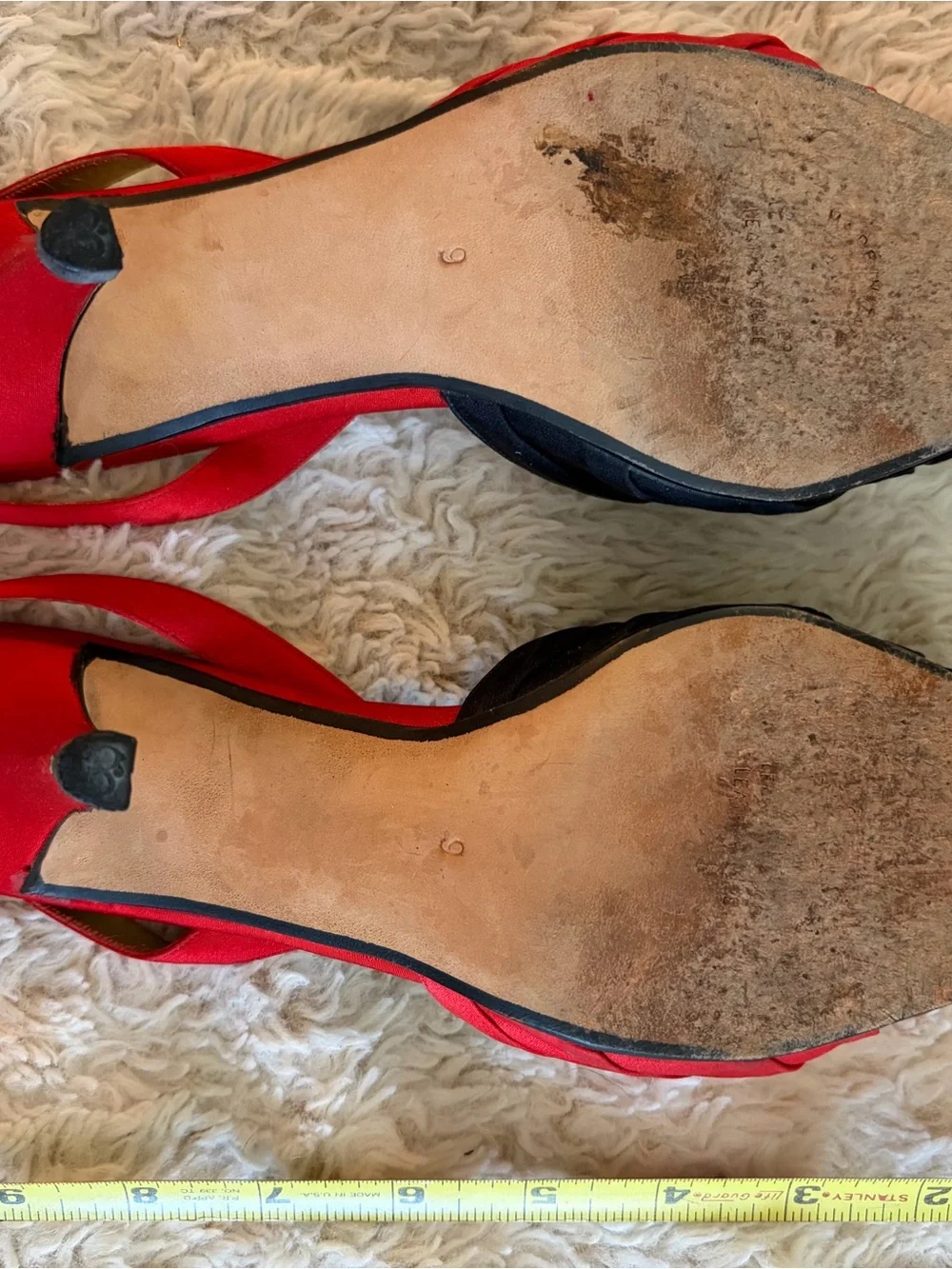 Andrea Pfister L. Maggin Red and Black Slingback Heels - Picture 3 of 3